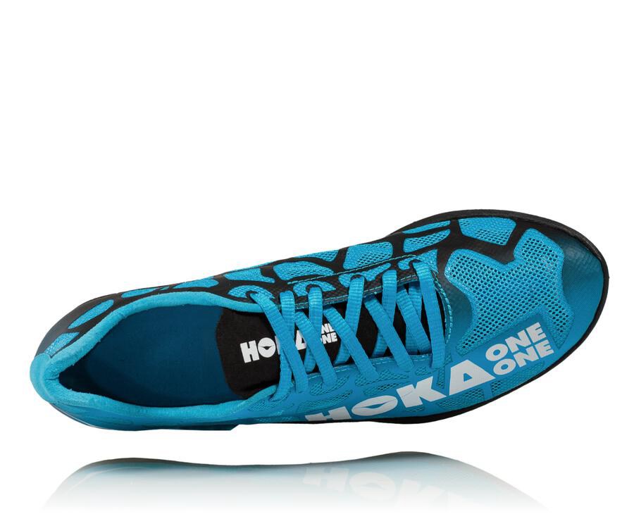 Hoka Australia One One Rocket X - Mens Spikes Blue/White - HIUKG-4187